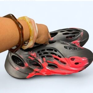 Foam Runner (Yeezy like ) Stylish Black and Red Athletic Shoes